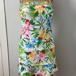 EUC- Tommy Bahama Orchid Garden Underwire Bandini 2pc Swim skirt